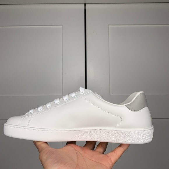 Gucci Ace Interlocking G Logo White Leather Sneakers - Picture 3 of 12